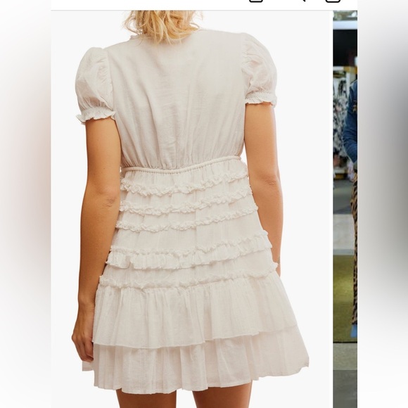 Free People Darcy Layered Ruffle Mini Dress. - Picture 5 of 9